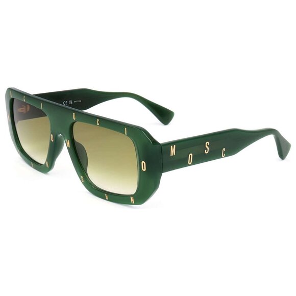 New Designer Moschino Women's 54mm Green Sunglasses - Picture 1 of 4